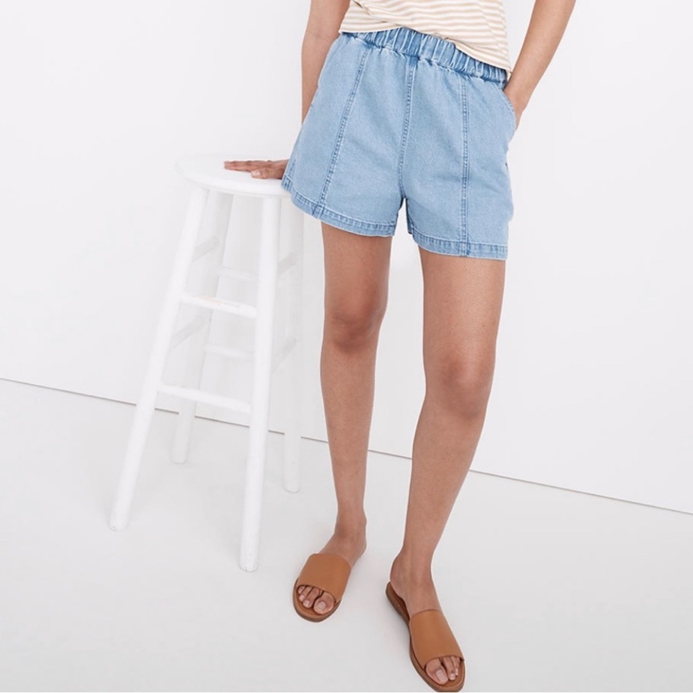 Madewell Elastic Waist High Waist Denim Shorts Size XXS